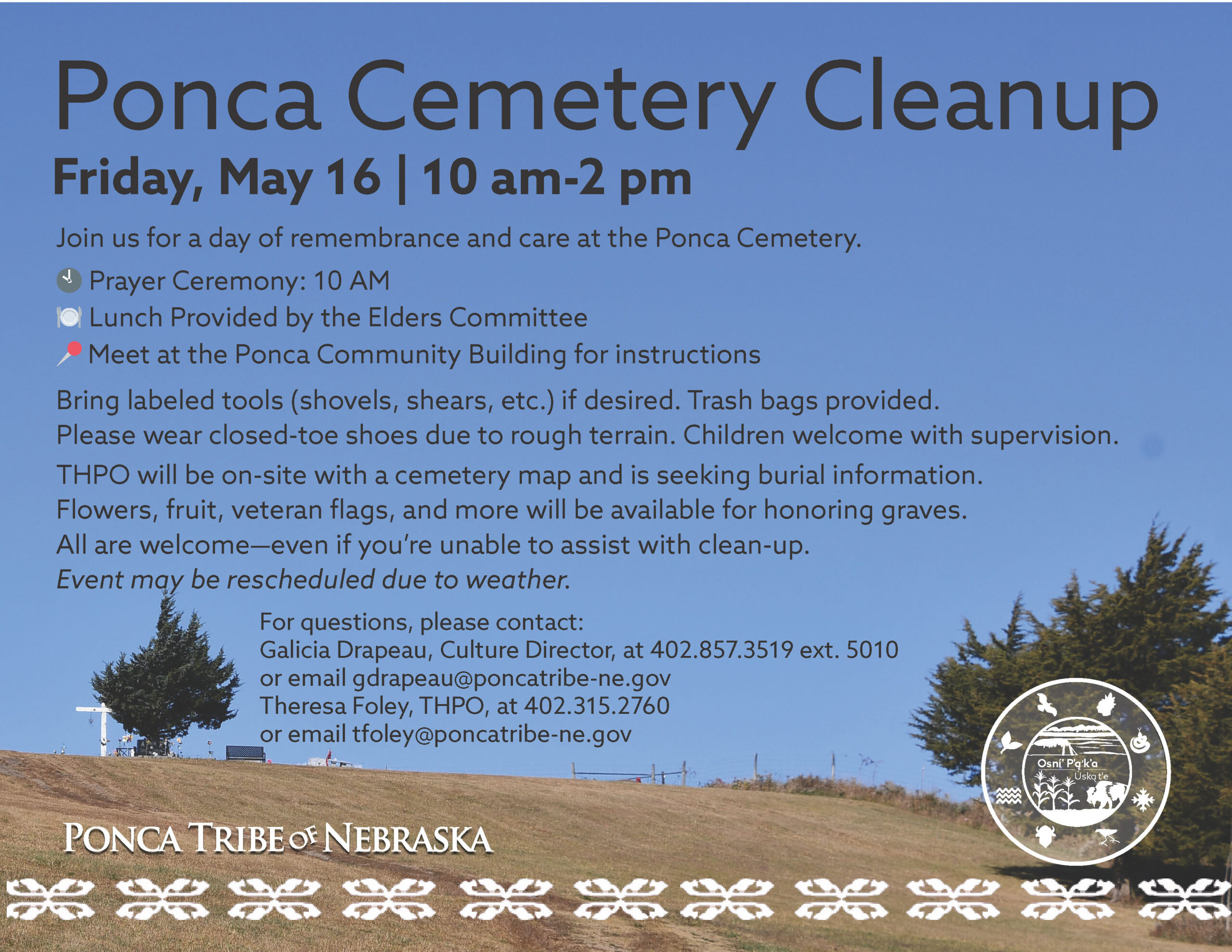 Ponca Cemetery Cleanup