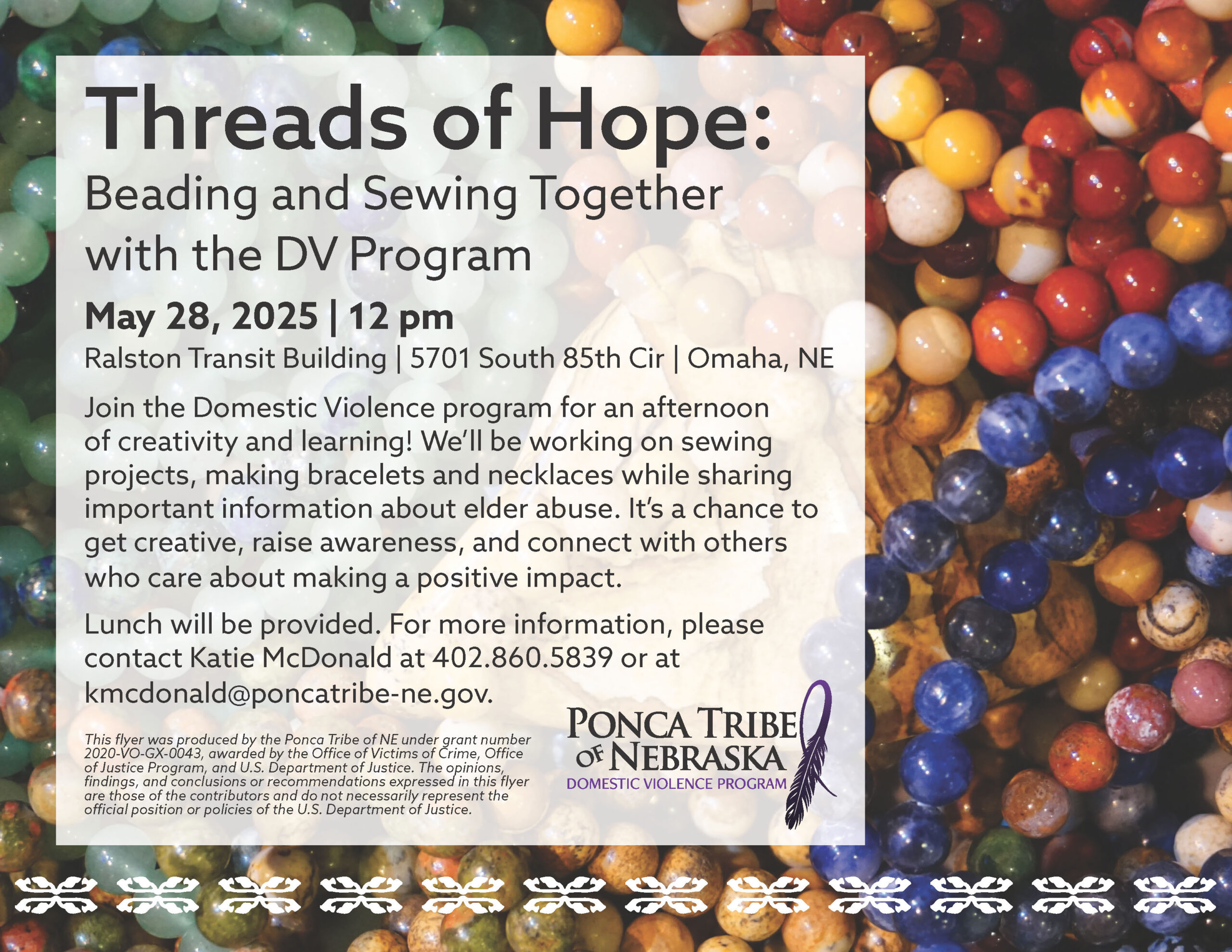 Threads of Hope: Beading and Sewing Together with the DV Program