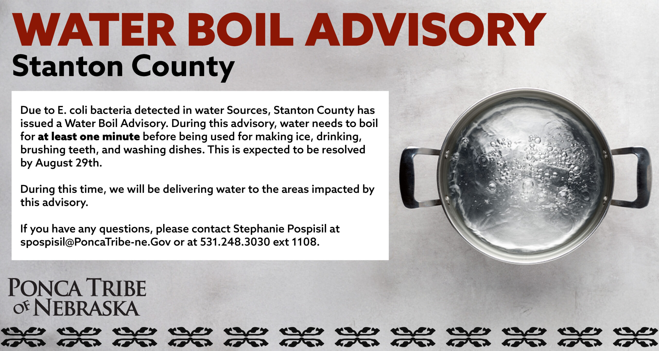 Water Boil Advisory for Stanton County