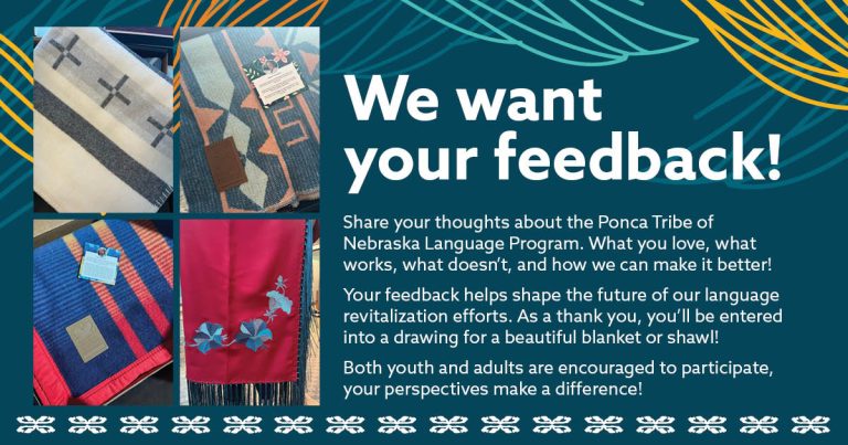 Help us improve our Ponca Language Program!