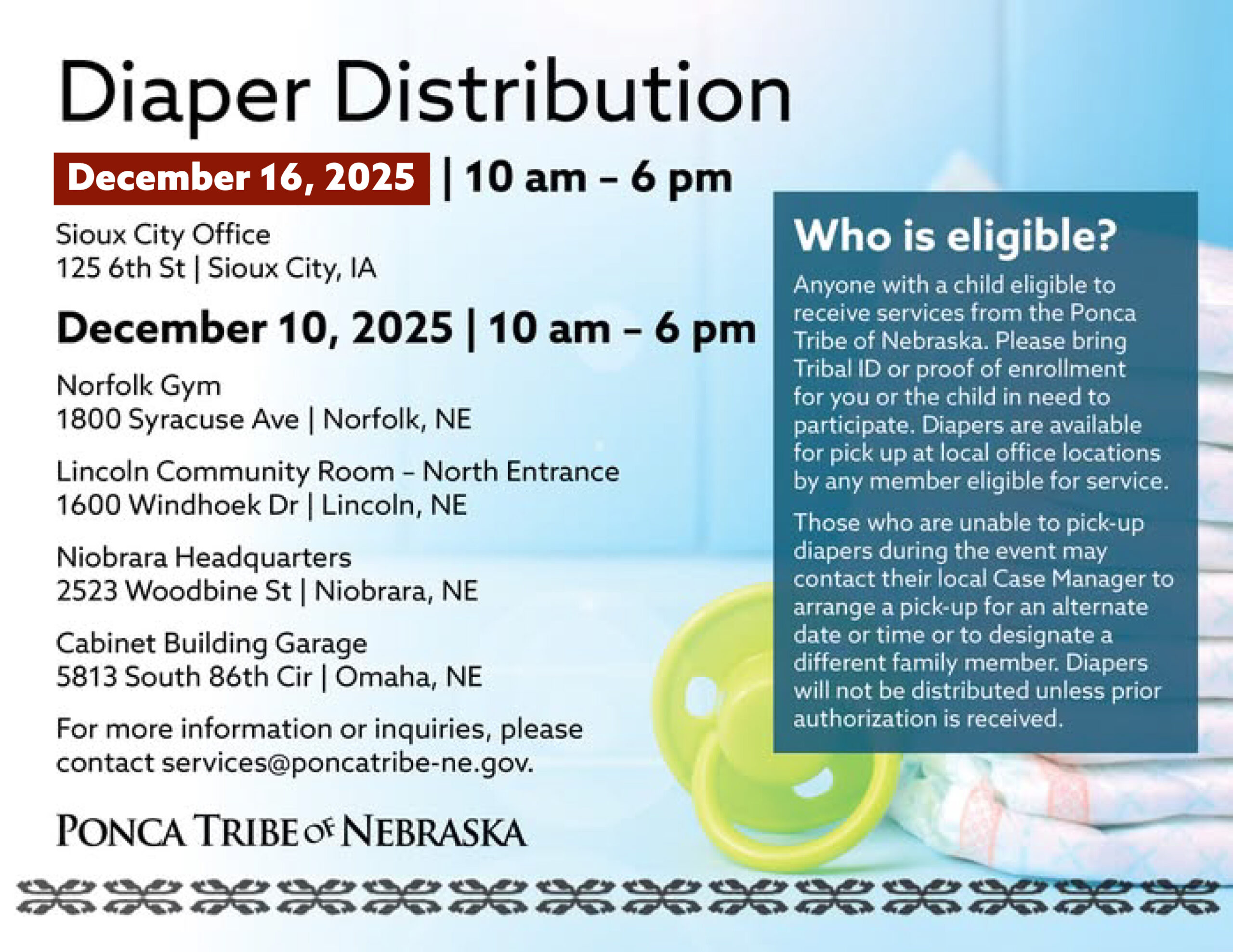 Diaper Distribution