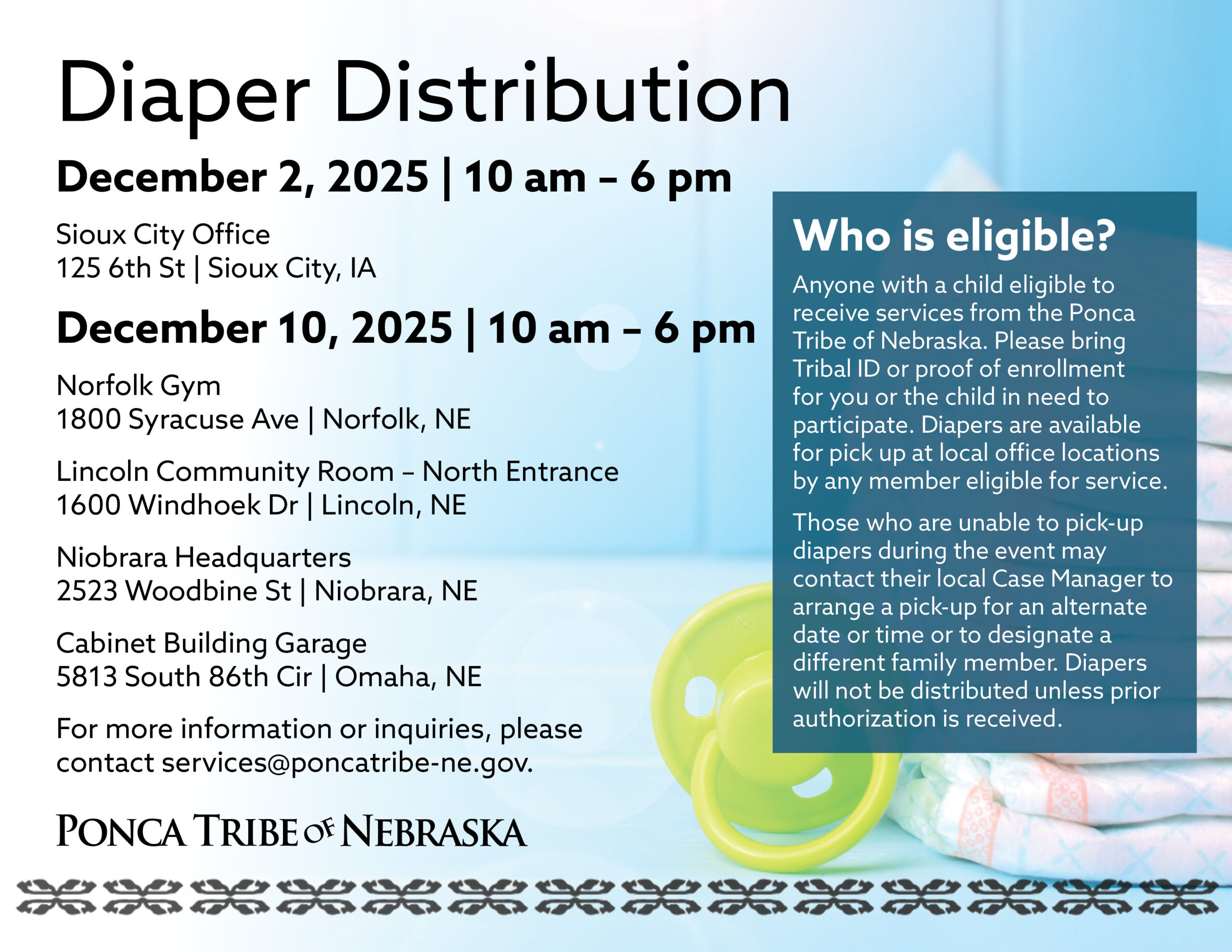Diaper Distribution