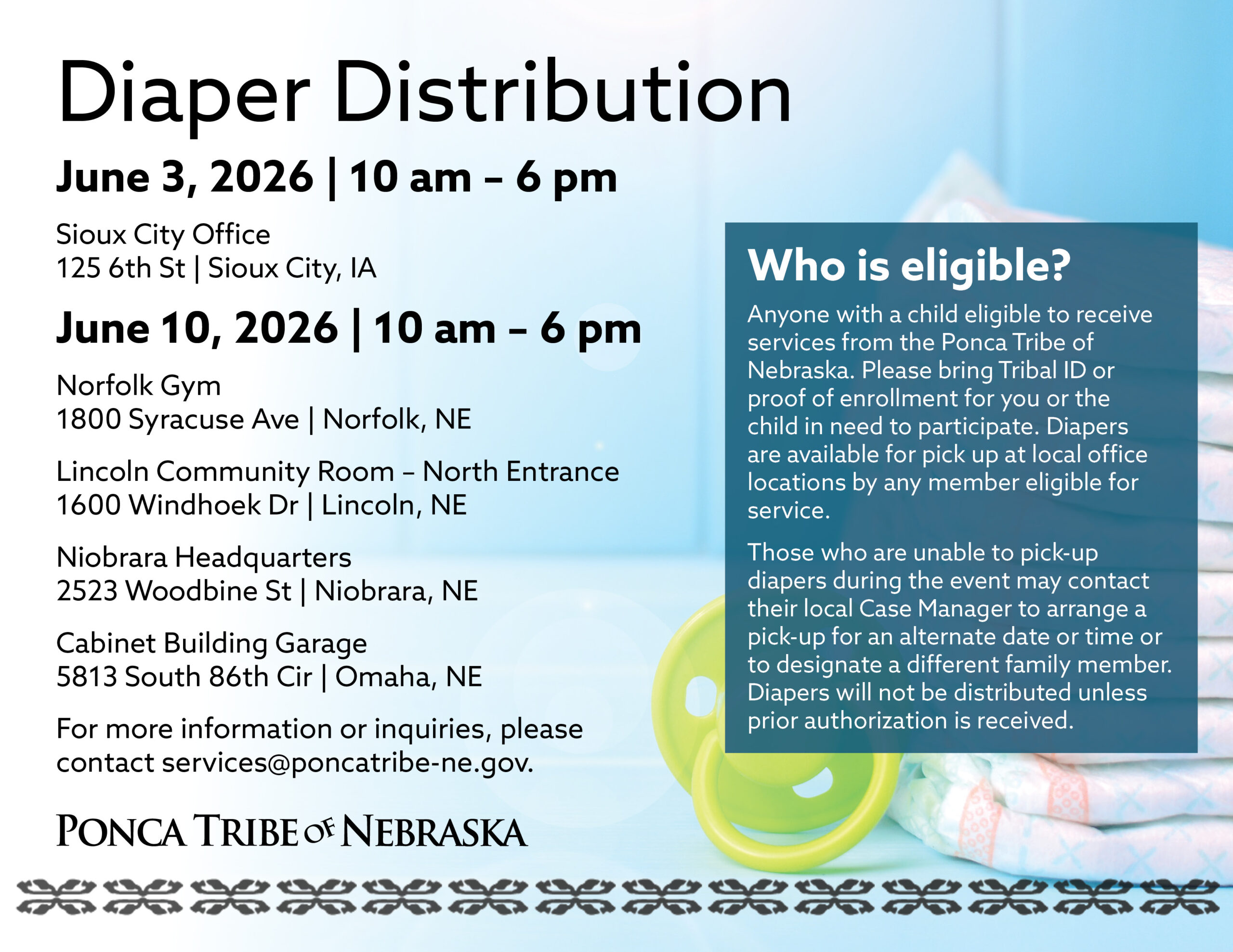 Diaper Distribution