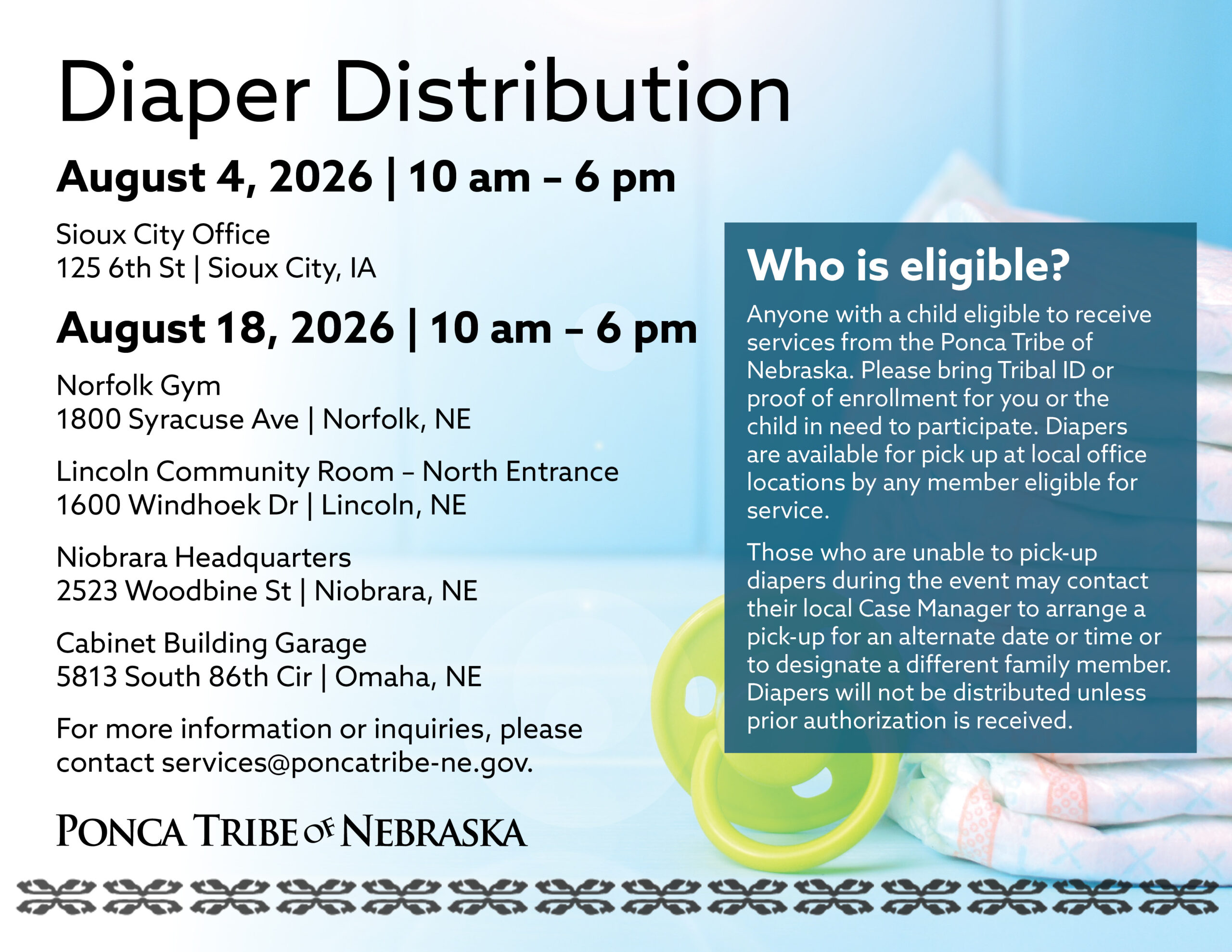 Diaper Distribution