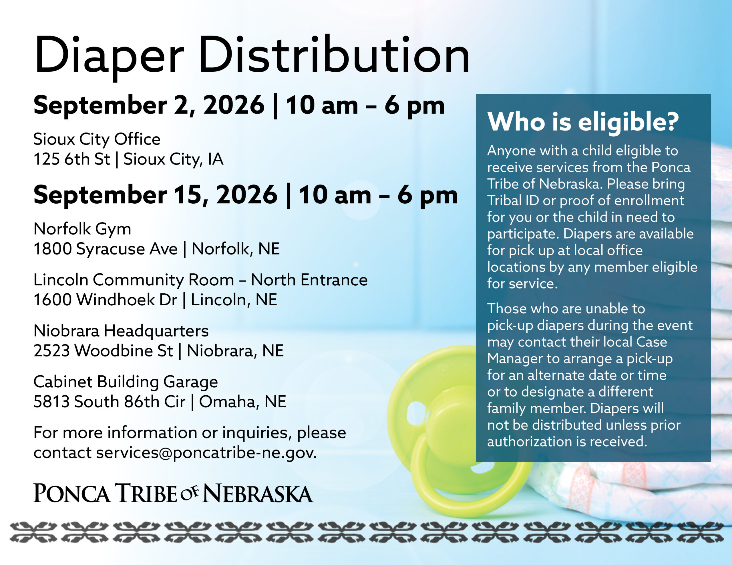 Diaper Distribution